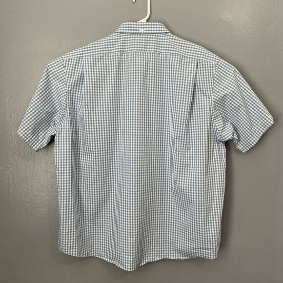 Duluth Button Down Shirt Mens‎ Size XXL 2XL Short Sleeve Untucked Blue Plaid - Picture 7 of 10